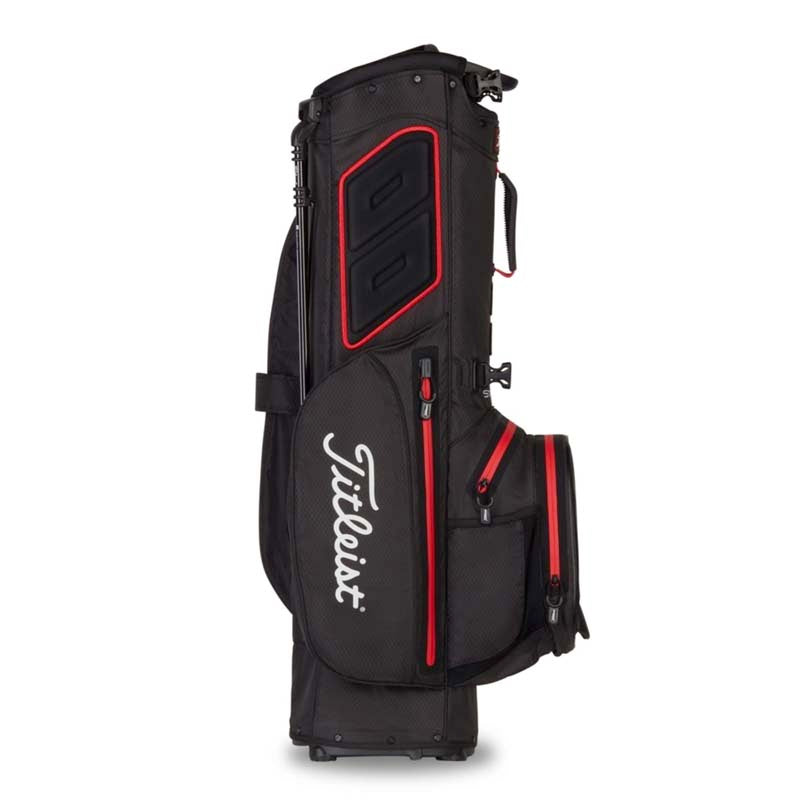 Titleist PLAYERS 4 PLUS STADRY Stand Bag - BLACK /BLACK / RED